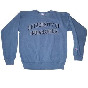 Vintage Champion Crewneck Blue Sweatshirt University of Indianapolis Small